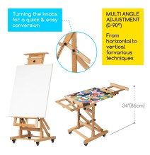 Meeden Deluxe Movable H-Frame Studio Easel 1Pc