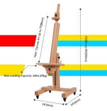 Meeden Single Pole Tilting Studio Easel 1Pc