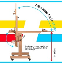 Meeden Single Pole Tilting Studio Easel 1Pc