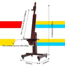 Meeden Single Pole Tilting Studio Easel 1Pc