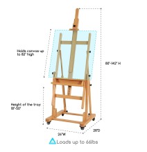 Meeden Large H-Frame Studio Easel 1Pc