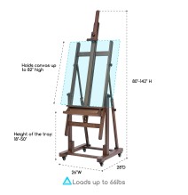 Meeden Heavy-Duty Extra Large H-Frame Studio Easel  1Pc