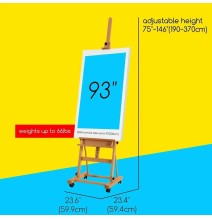 Meeden Ext-Large H-Frame Studio Easel 1Pc