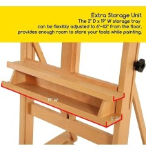 Meeden Medium H-Frame Studio Easel W/Storage Tray 1Pc