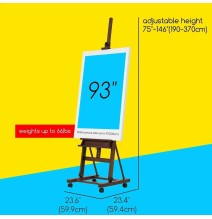 Meeden Extra Large H-Frame Studio Easel 1Pc