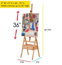 Meeden Forward Tilt Studio H-Frame Easel 1Pc