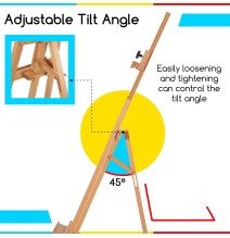 Meeden Wooden Lifting Adj-Tripod Easel 1Pc