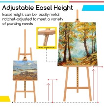 Meeden Wooden Lifting Adj-Tripod Easel 1Pc