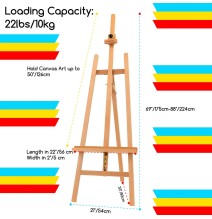 Meeden Wooden Lifting Adj-Tripod Easel 1Pc