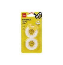 Deli Invisible Tape 12mmx18.3M 2IN1