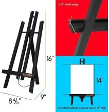 Meeden 16" Tall Tabletop Easel Black 1Pc