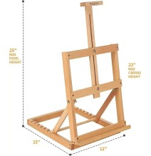 Meeden Tabletop Studio H-Frame Wooden Easel 1Pc