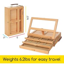 Meeden Tabletop Sketchbox Easel With 3-Drawer 1Pc