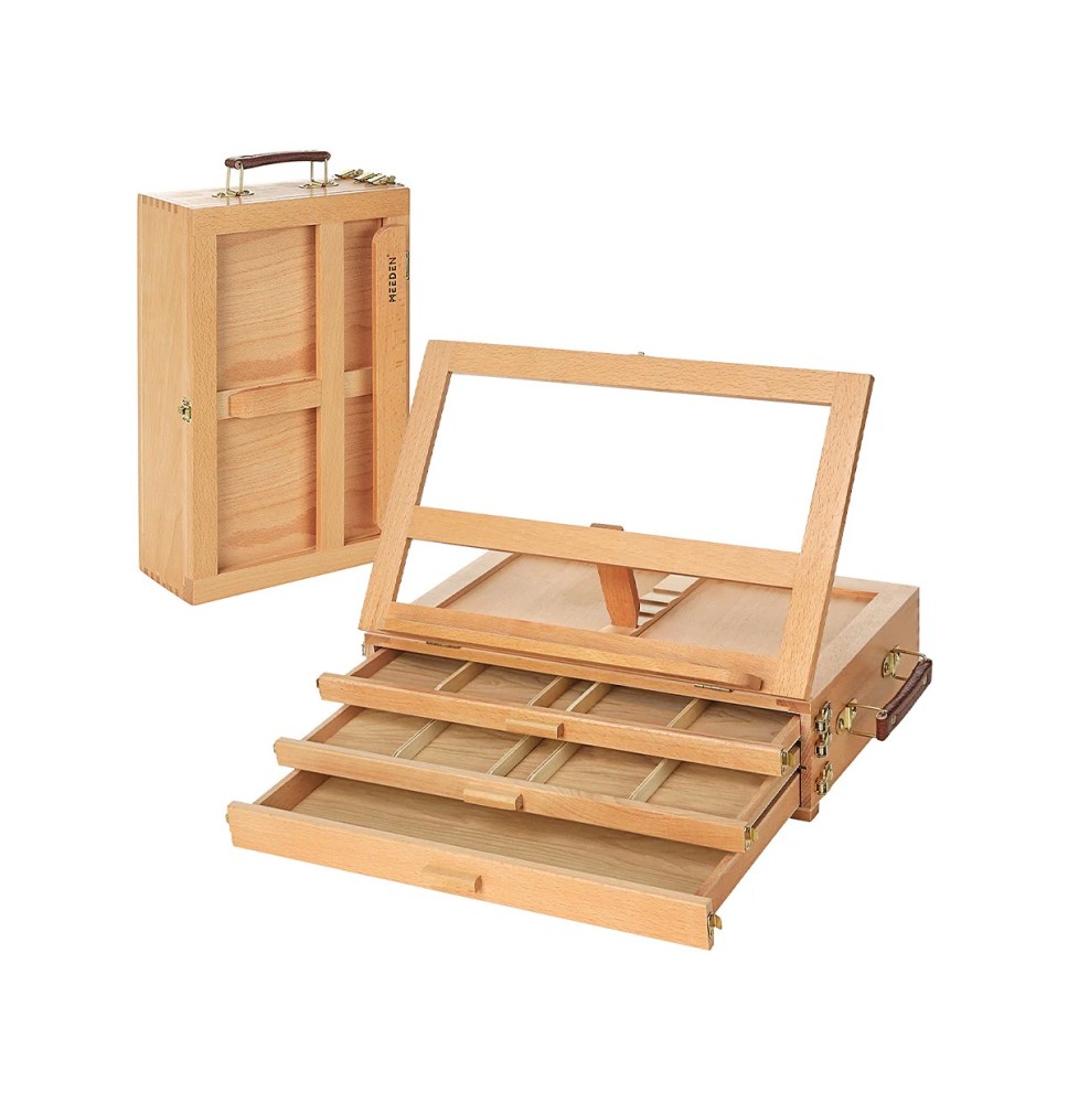 Meeden Tabletop Sketchbox Easel With 3-Drawer 1Pc