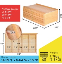 Meeden 6-Drawer Artist Supply Storage Box 1Pc