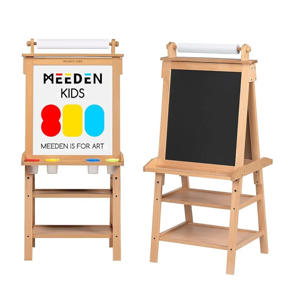 Meeden Kids Double-Sided Drawing Art Easel(Natural) 1Pc