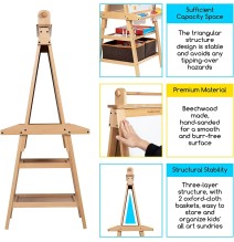 Meeden Kids Double-Sided Drawing Art Easel(Natural) 1Pc