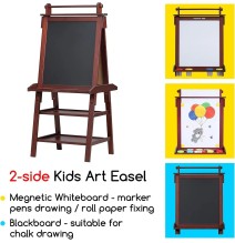 Meeden Kids Double-Sided Drawing Art Easel(Walnut) 1Pc