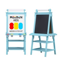 Meeden Kids Double-Sided Drawing Art Easel(Blue) 1Pc