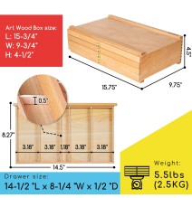 Meeden 4-Drawer Art Supplies Storage Box 1Pc