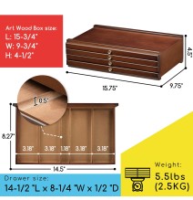 Meeden 4-Drawer Art Supplies Storage Box 1Pc