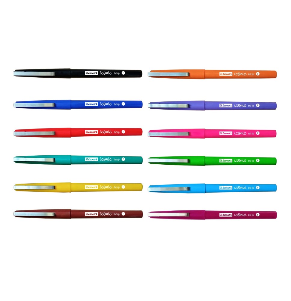 Luxor Iconic Felt Tip Pen 24Pcs 1Pck