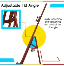 Meeden Basic Adjustable Wood Easel 1Pc