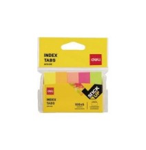 Deli neon asst index tabs 100X5SH/50X15mm 1pck