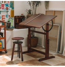 Meeden Solid Wood Drafting Table 1Pc