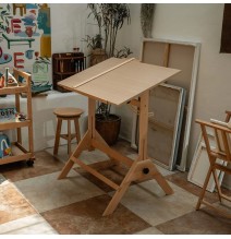 Meeden Solid Wood Drafting Table 1Pc