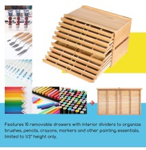 Meeden 10-Drawer Art Supplies Storage Box 1Pc