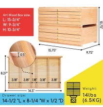 Meeden 10-Drawer Art Supplies Storage Box 1Pc