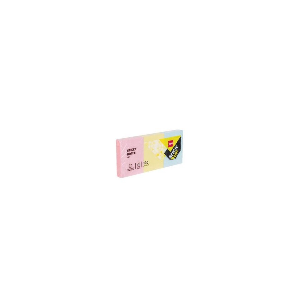 Deli Pastel Sticky Notes 100Sh/1.5X2 1pck