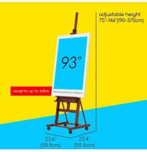 Meeden Ext-Large H-Frame Studio Easel 1Pc