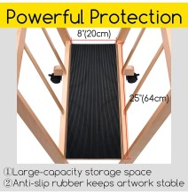 Meeden Wood Print Rack With Castors 1Pc