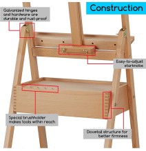 Meeden Sturio H-Frame Easel With Drawer 1Pc