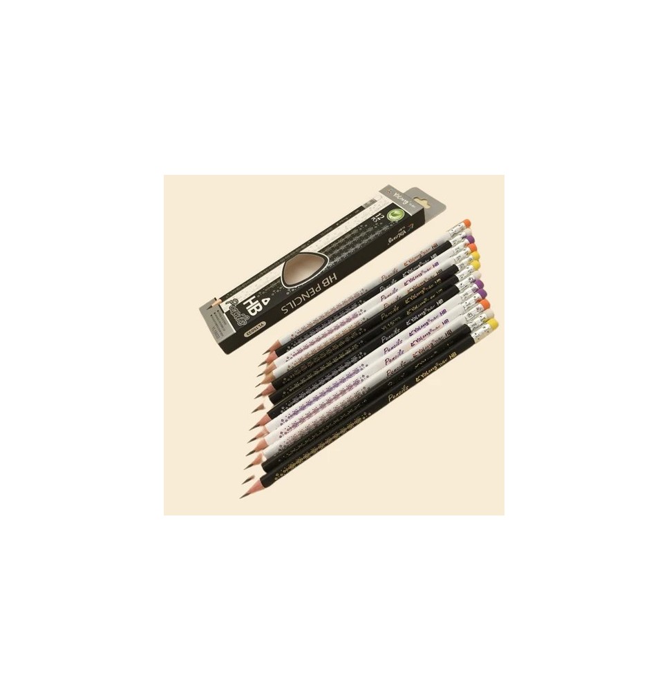 Yalong HB Pencils 12Pc - 1Pck