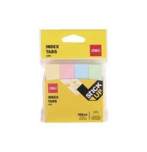 Deli Pastel Asst. Index Tabs 100X4Sh/76X19mm 1 Pck