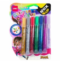 Deli glitter glue 12mlx6colors