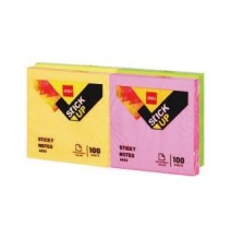 Deli neon sticky notes 100sht/3x3 1pck