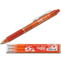 Pilot Frexion Clicker Roller Ball Pen 0.7mm Orange 1Pc