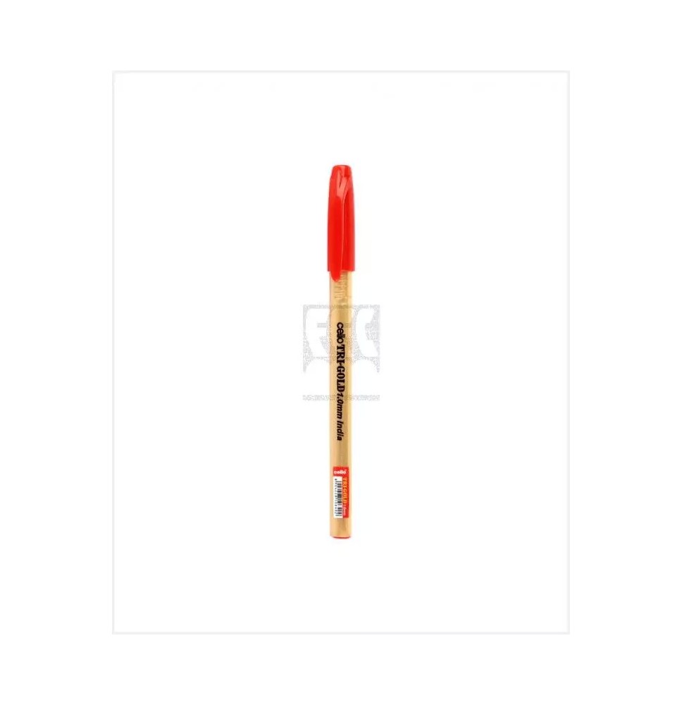 Cello Tri-Gold 1.0mm Red Ball Pen 1Pc