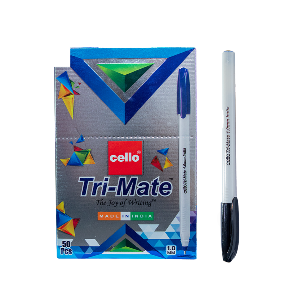 Cello Tri-Mate 1.0mm Ball Pen Black 1Pc