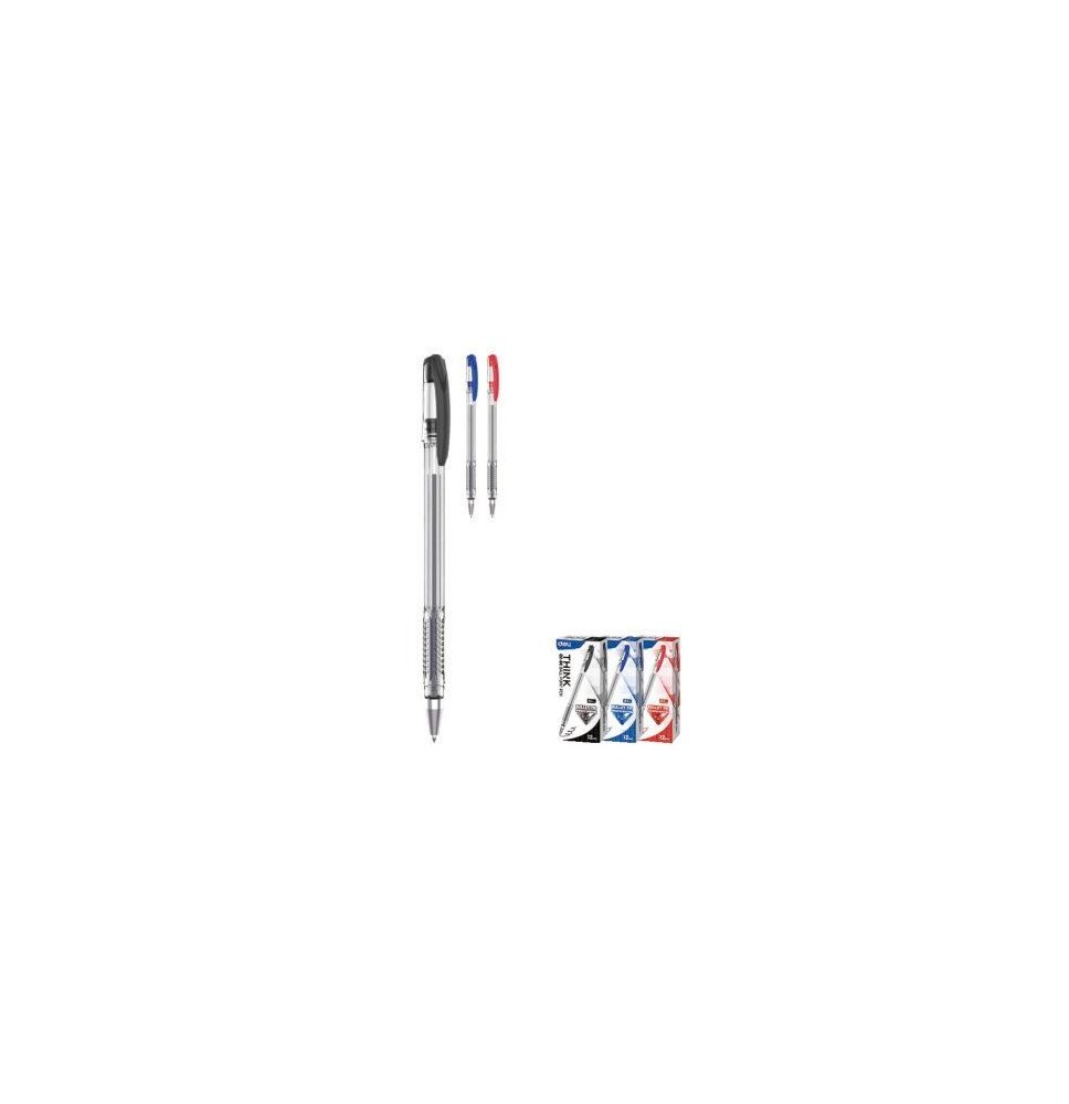 Deli Think Ball Pen Red 0.7mm 12Pc  1Box