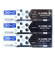 Doms Karbon Eraser Tipped Pencil 12Pc 1Pck