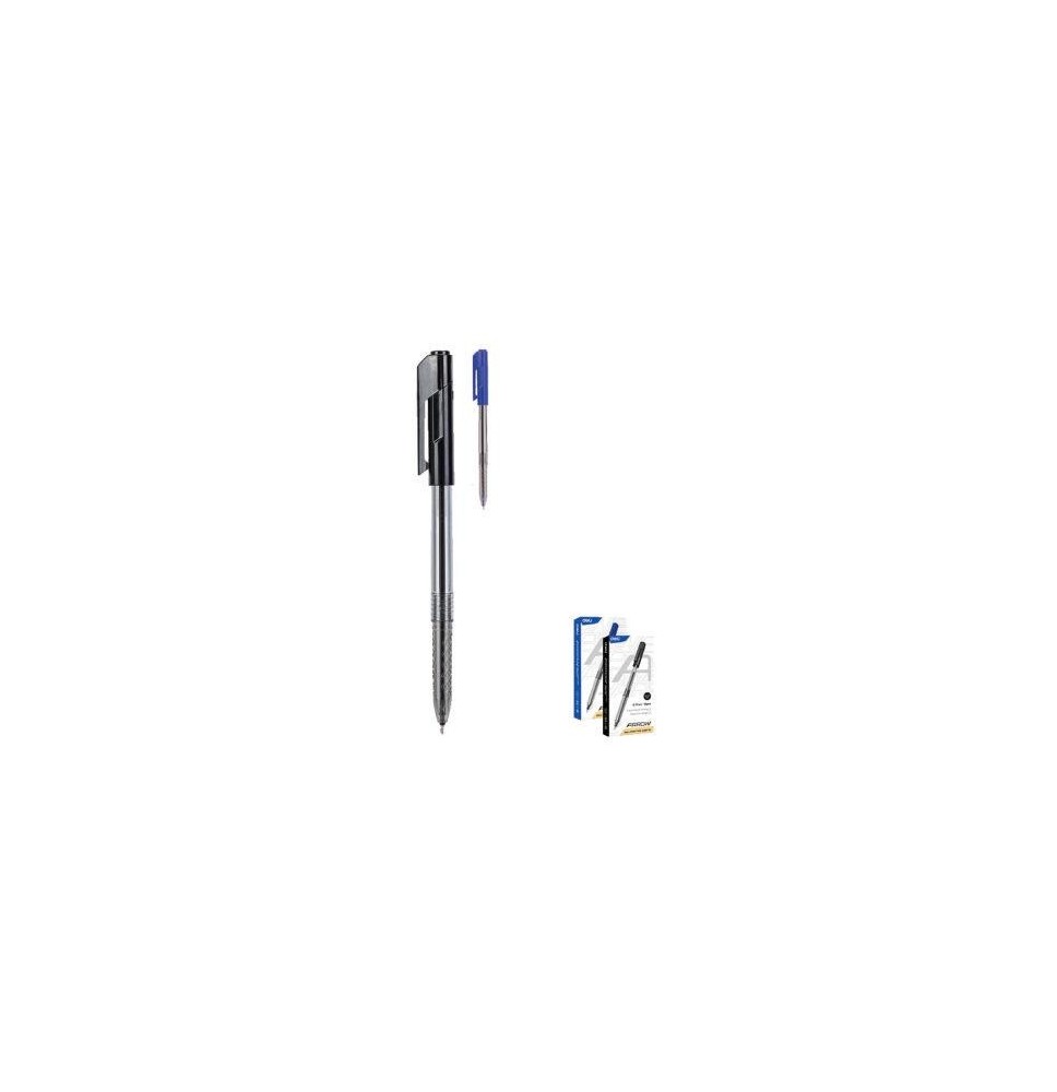 Deli Arrow Ball Pen Black 0.7mm 12Pc 1 Pck