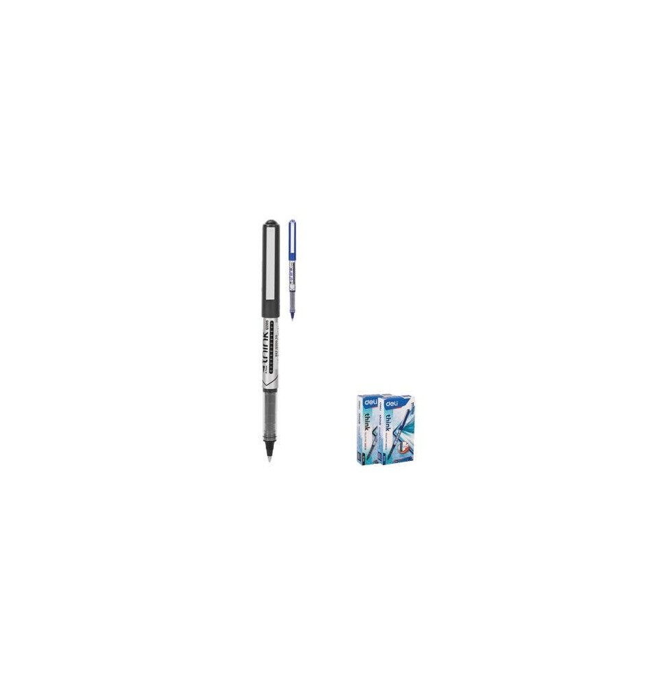 Deli Think Roller Pen Blue 0.7mm 12Pc 1Pck