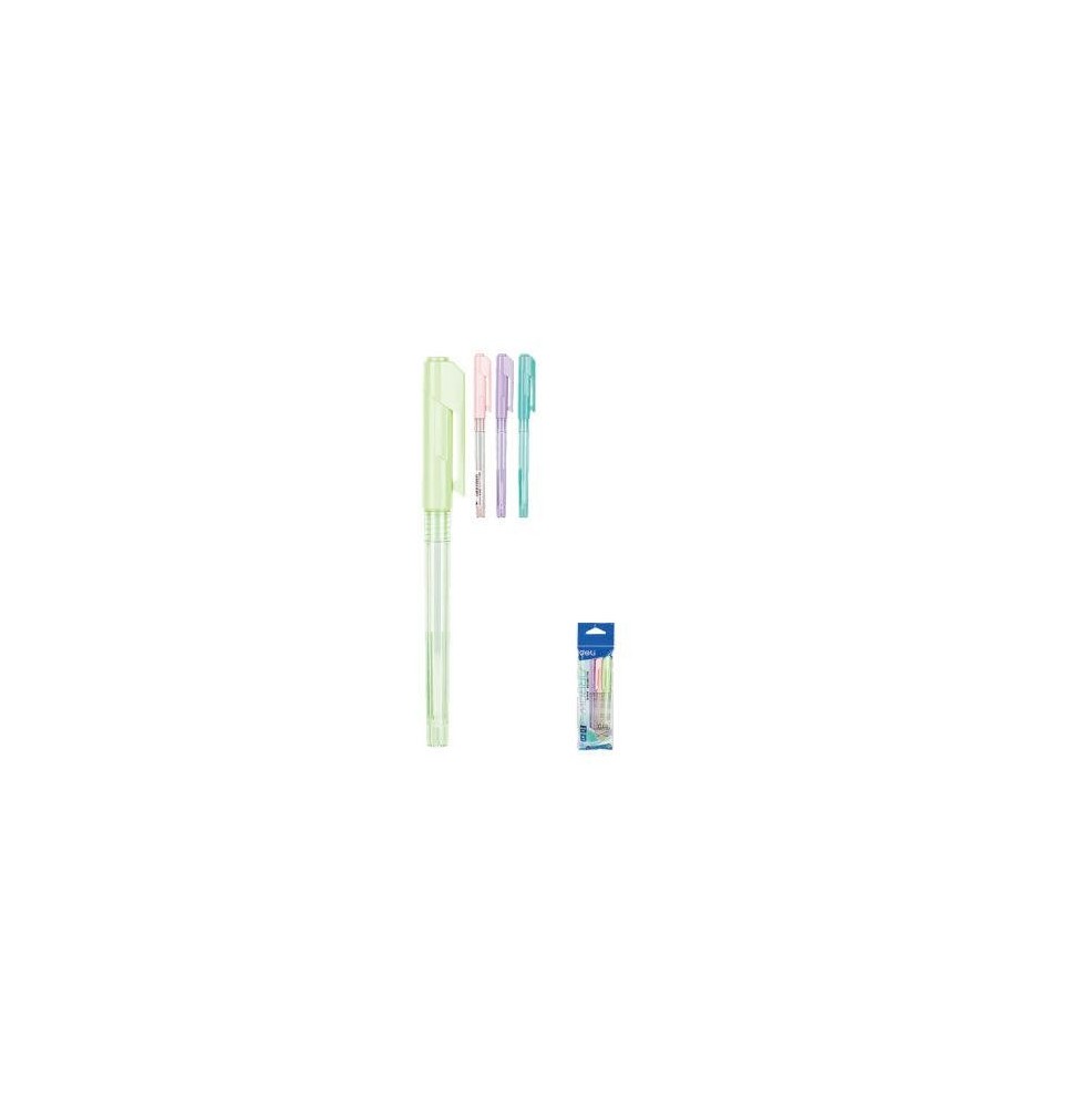 Deli Arrow Ball Pen Blue 4Pc*1Pck