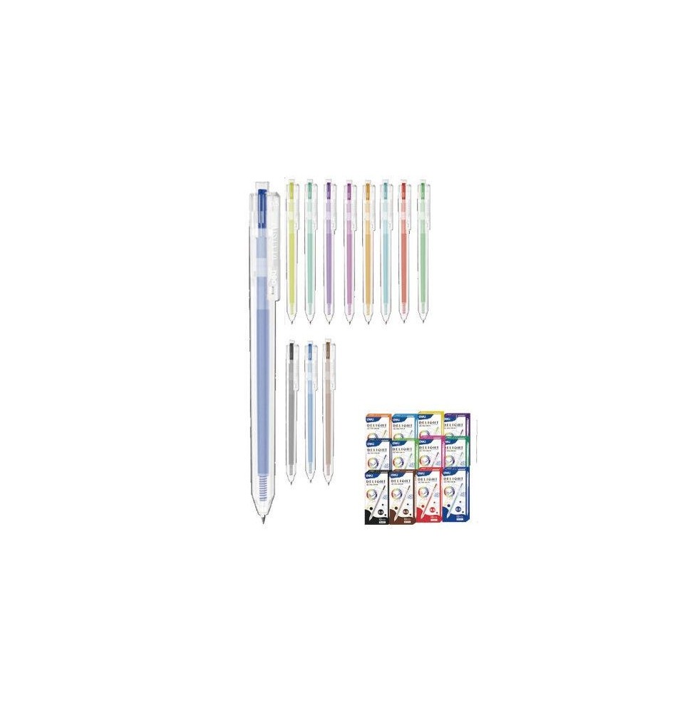 Deli Delight Gel Pen Black 12P 1Pck