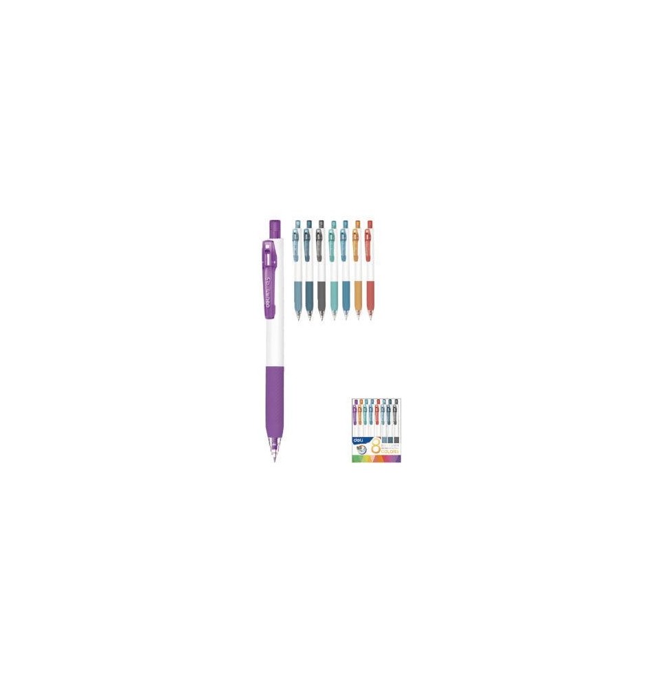 Deli Delight Gel Pen Asst 8Pc*1Pck